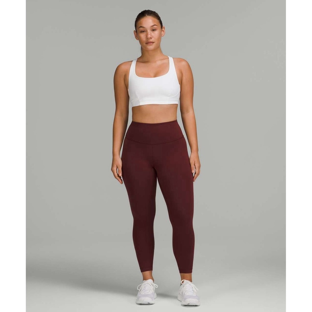Lululemon Wunder Train Contour Fit High-Rise Tight 25" Red Merlot Size 4 Pilates